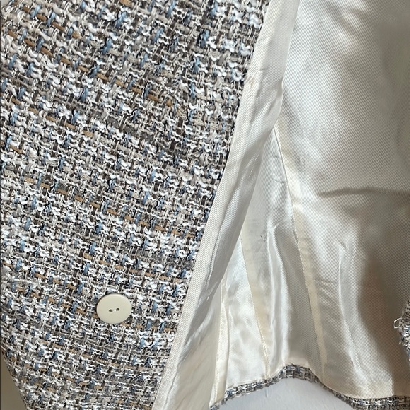 Zara Double Breasted Textured Blazer Tailored Tweed - Picture 5 of 7
